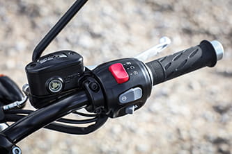 Two modes can be altered by the oversized button on the right side handlebar